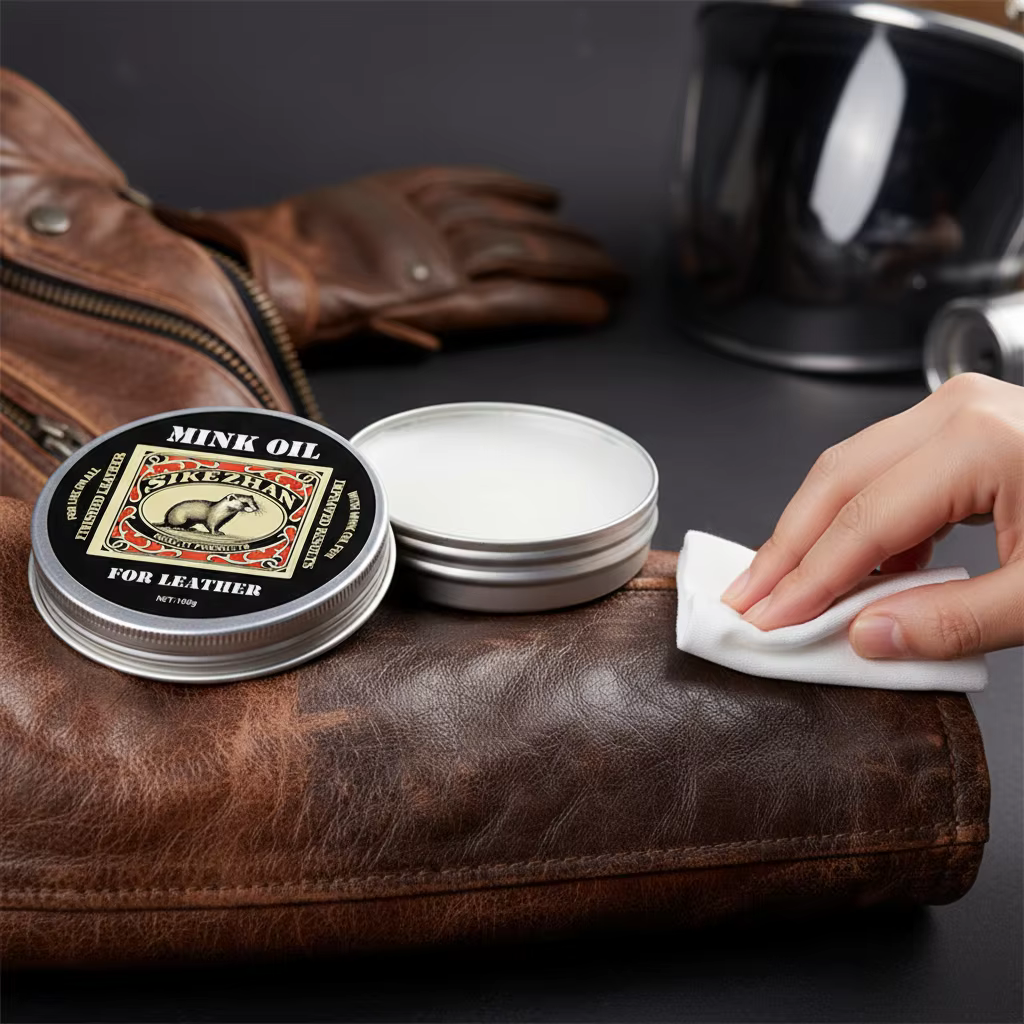 Crème d'entretien professionnelle pour cuir de moto, vestes de conditionneur et de nettoyage, pantalons, gants nourrit, protège et représente, cire naturelle 100%