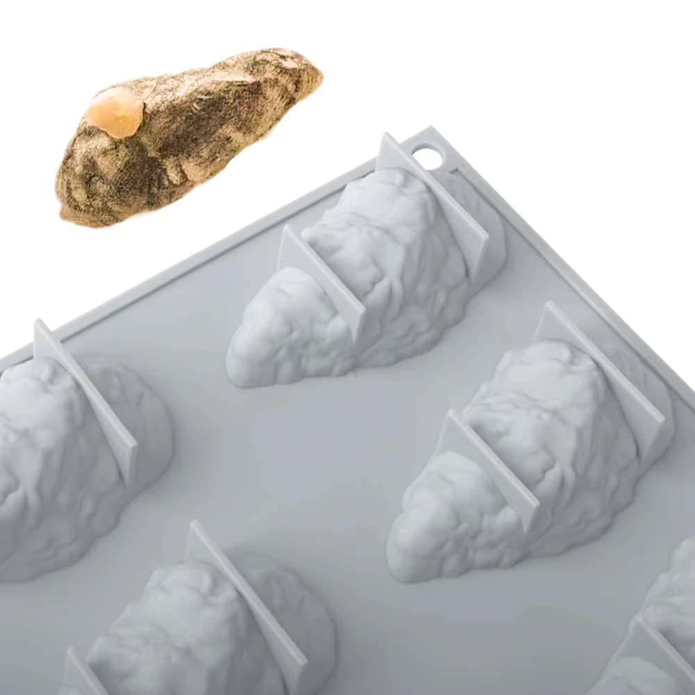 Moule à gâteau en Mousse d'huître à 10 cavités, pour Dessert au chocolat et biscuits, pâtisserie française, moule de cuisson