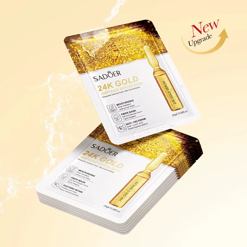10 masques faciaux en or 24 carats Saoder