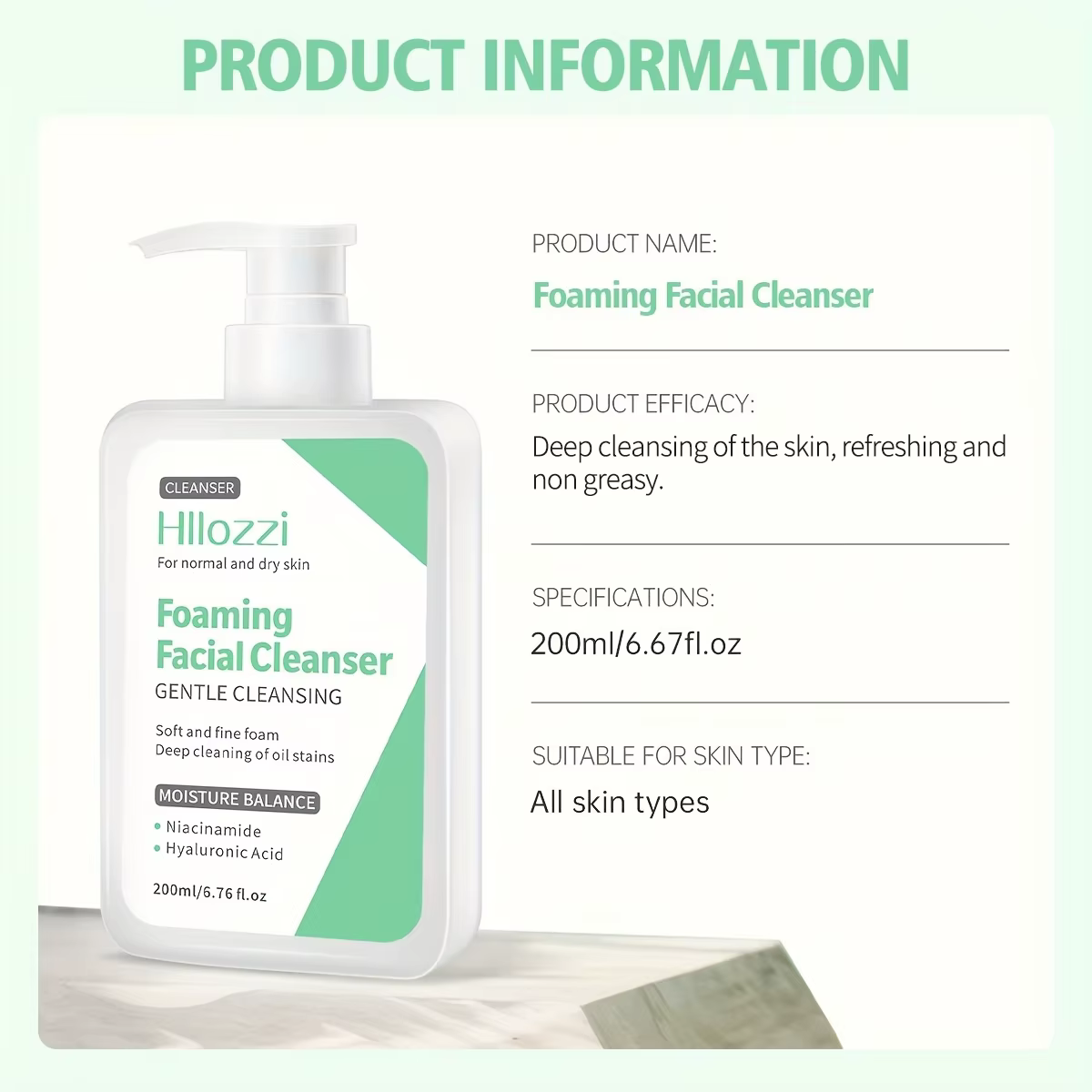 Niacinamide nettoyant pour le visage nettoyage acné contrôle de l'huile dissolvant de points noirs rétrécissement des Pores supprimer la graisse soins de la peau