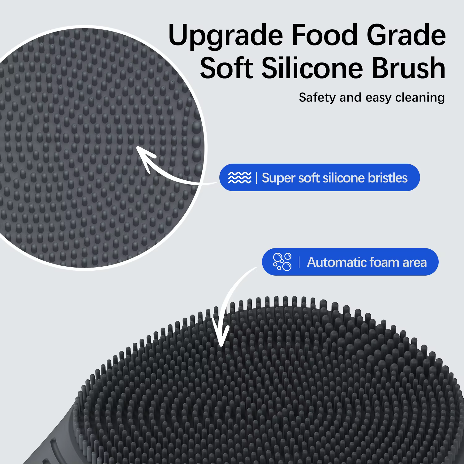 Brosse nettoyante faciale électrique en silicone souple