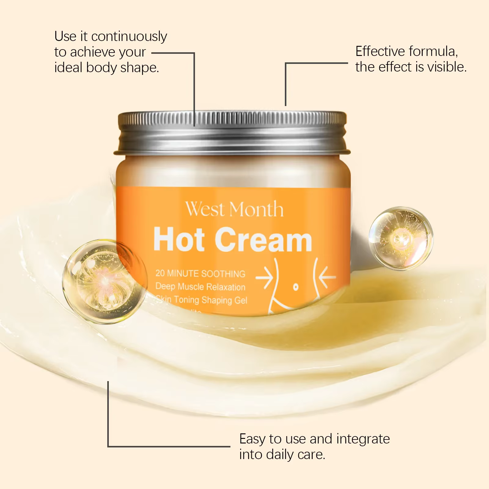 Crème pour le corps raffermissante