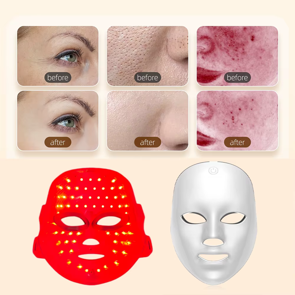 Masque Facial LED Rechargeable 7 couleurs LED Photon