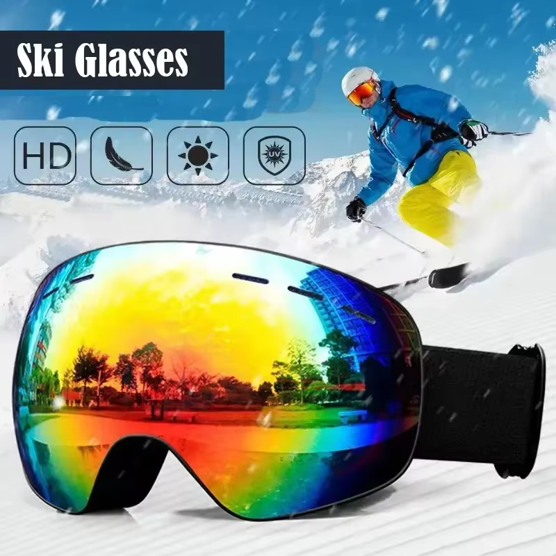 Lunettes de Ski lunettes de Sports de neige d'hiver Double couche Anti-buée lunettes de Snowboard de neige en plein air pour hommes femmes masque de Ski de Protection