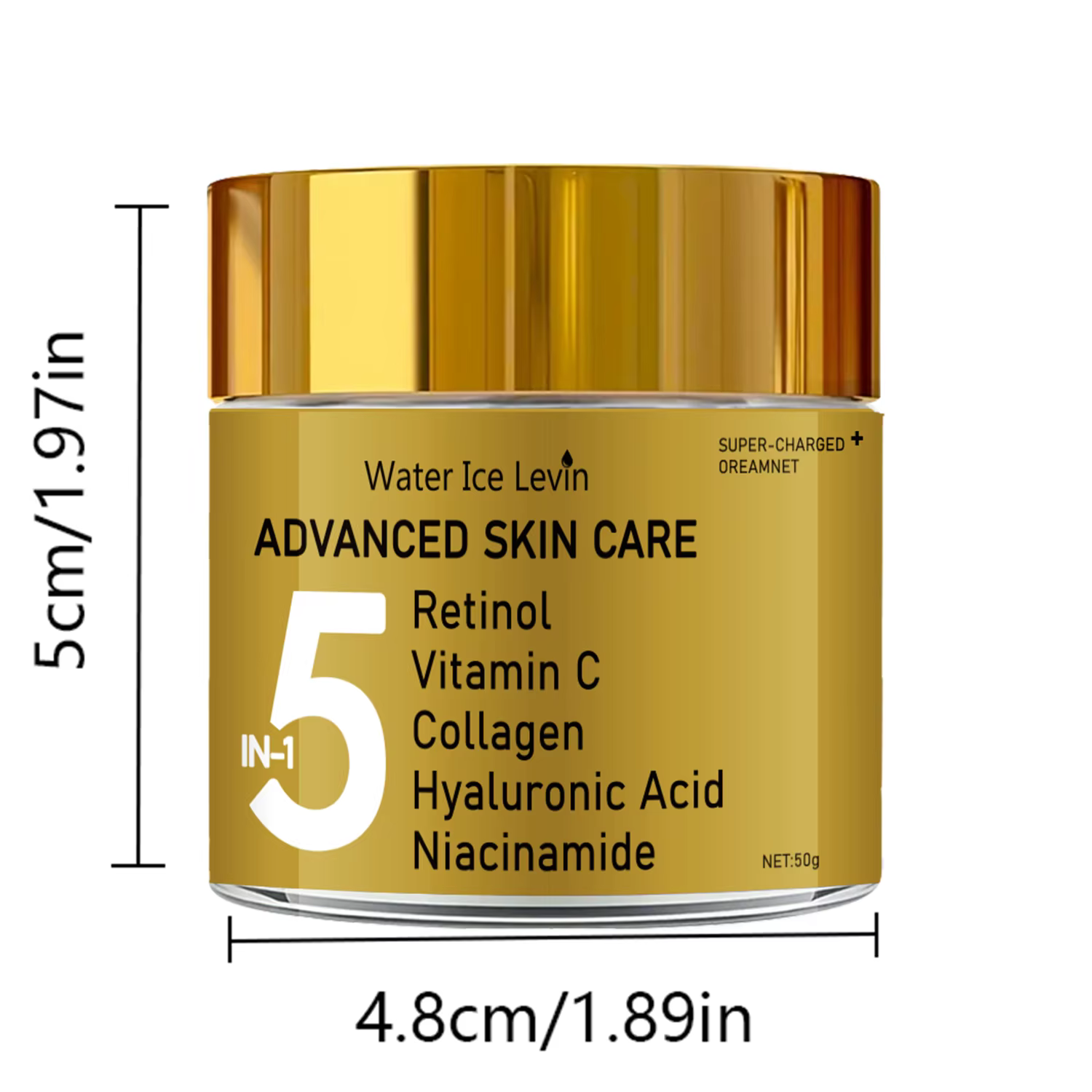Crème hydratante pour le visage 5 en 1 contenant de la vitamine C