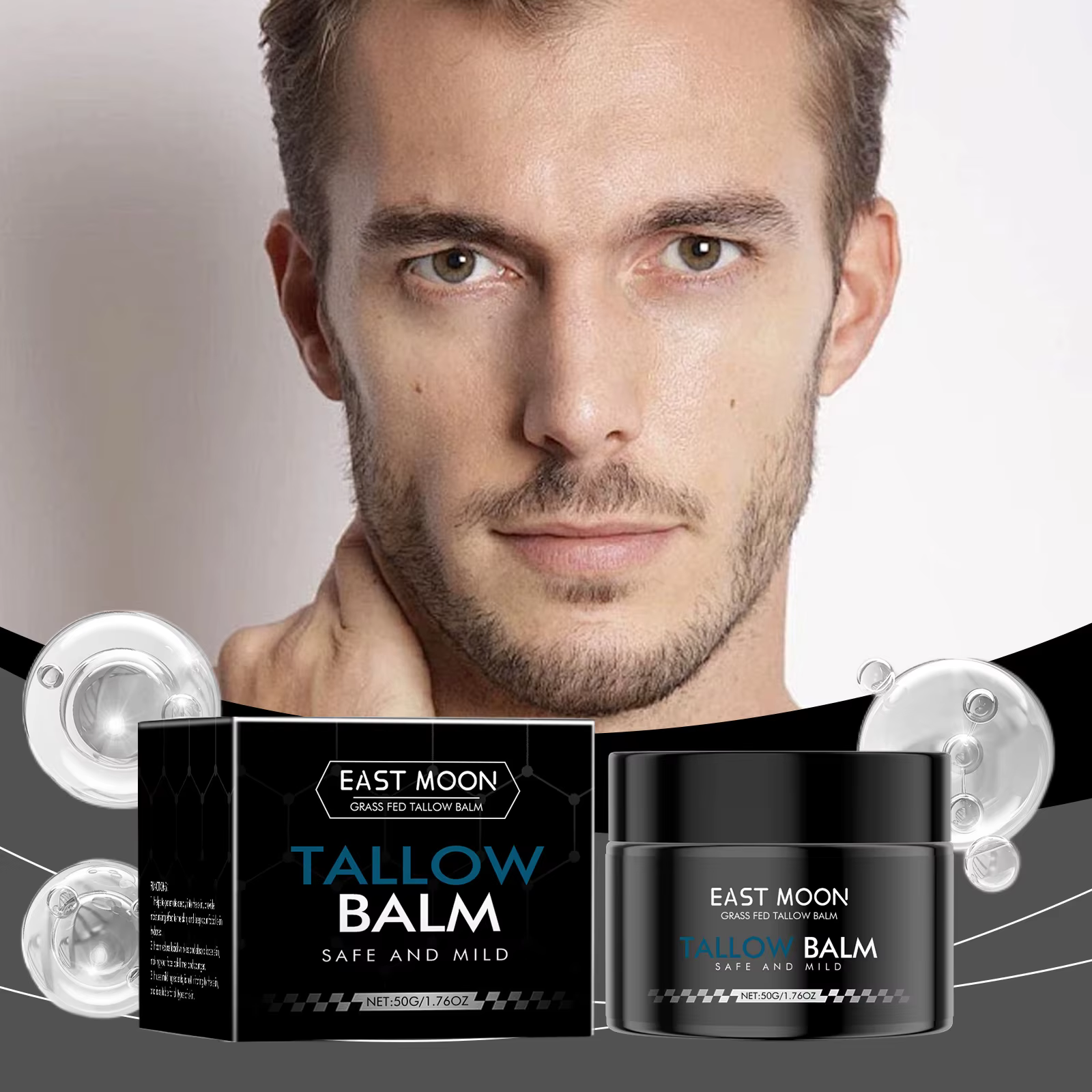 Crème raffermissante pour le visage East Moon pour hommes