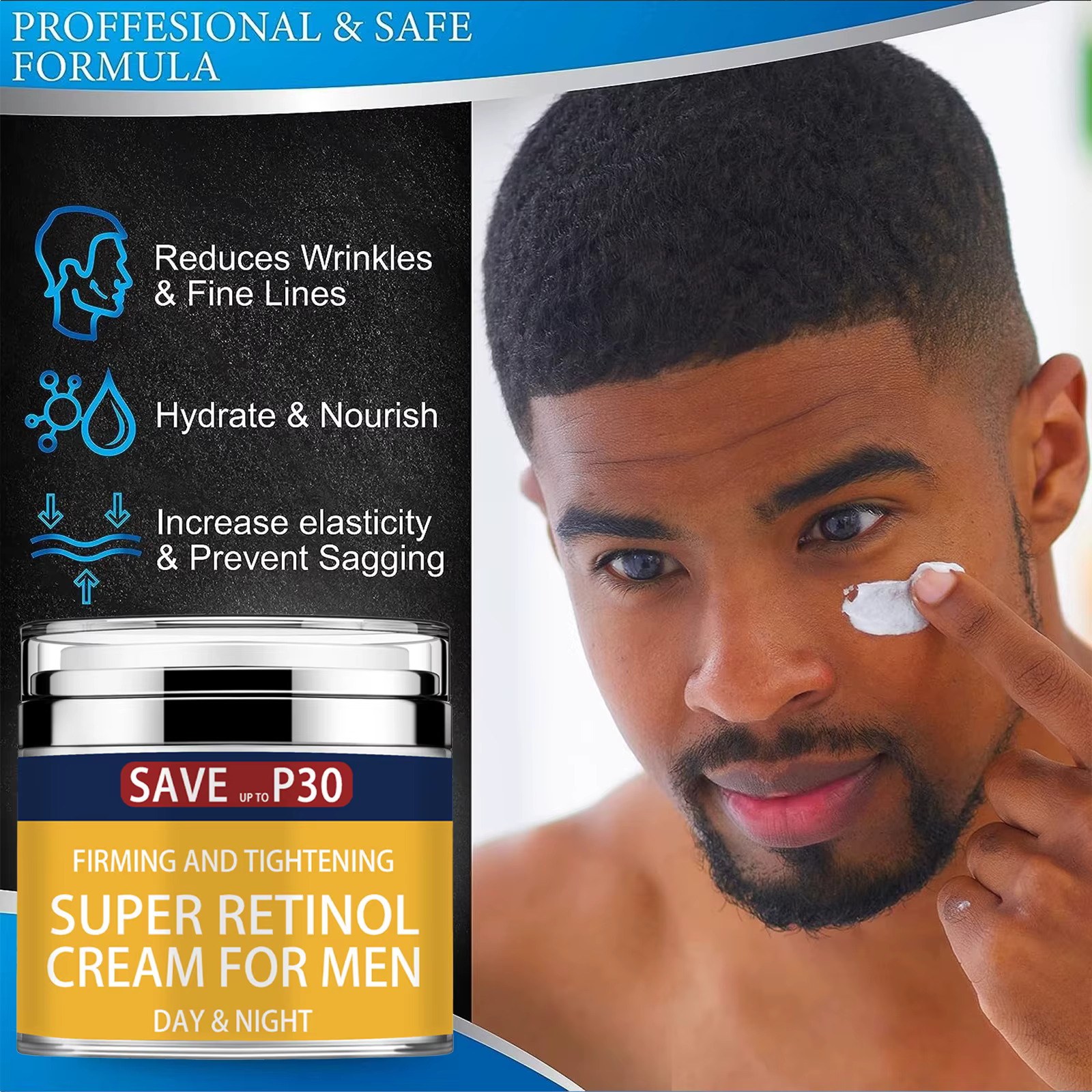 Crème pour le visage pour hommes crème hydratante Anti-âge pour hommes