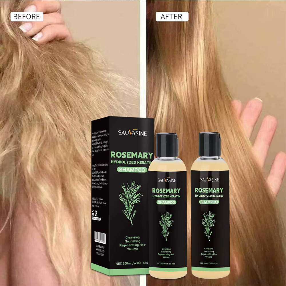 Shampoing au romarin biologique pour la croissance des cheveux
