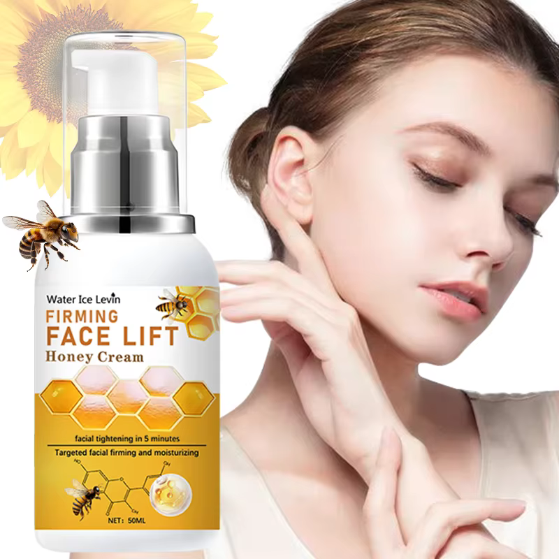Crème de lifting instantanée au miel et pour la peau ferme