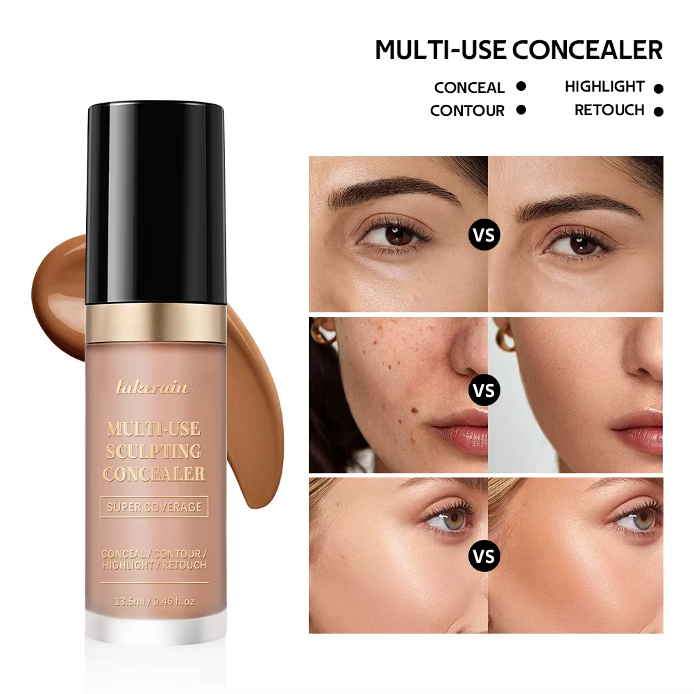 Fond de teint correcteur crème multi-usage sans huile longue durée couverture hydratante Contour surbrillance et retouche maquillage pour le visage