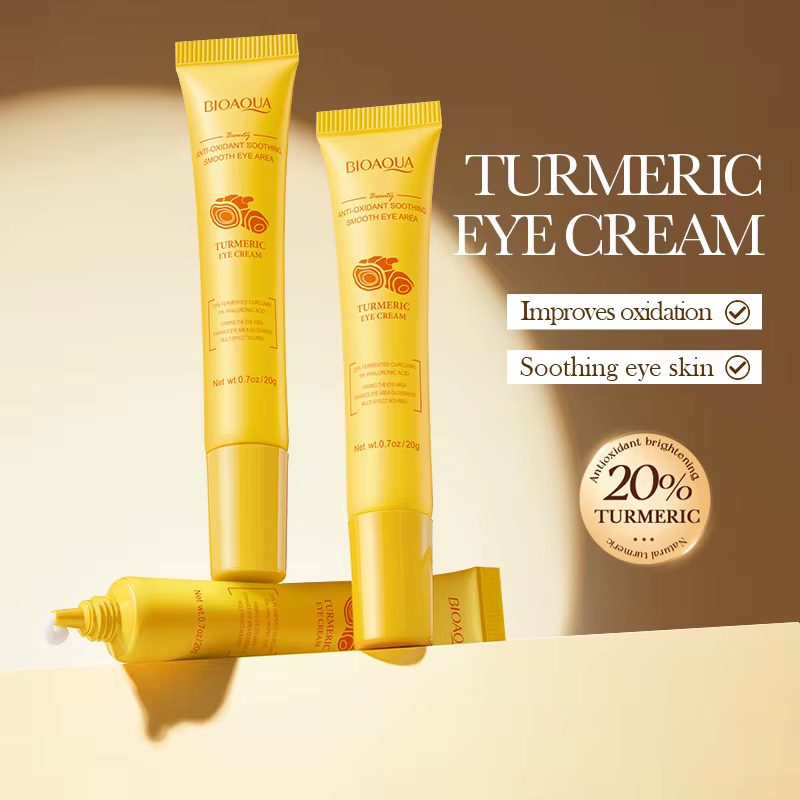 BIOAQUA curcuma ensembles de soins de la peau Anti-âge Anti-acné sérum pour le visage hydratant Anti cernes crème pour