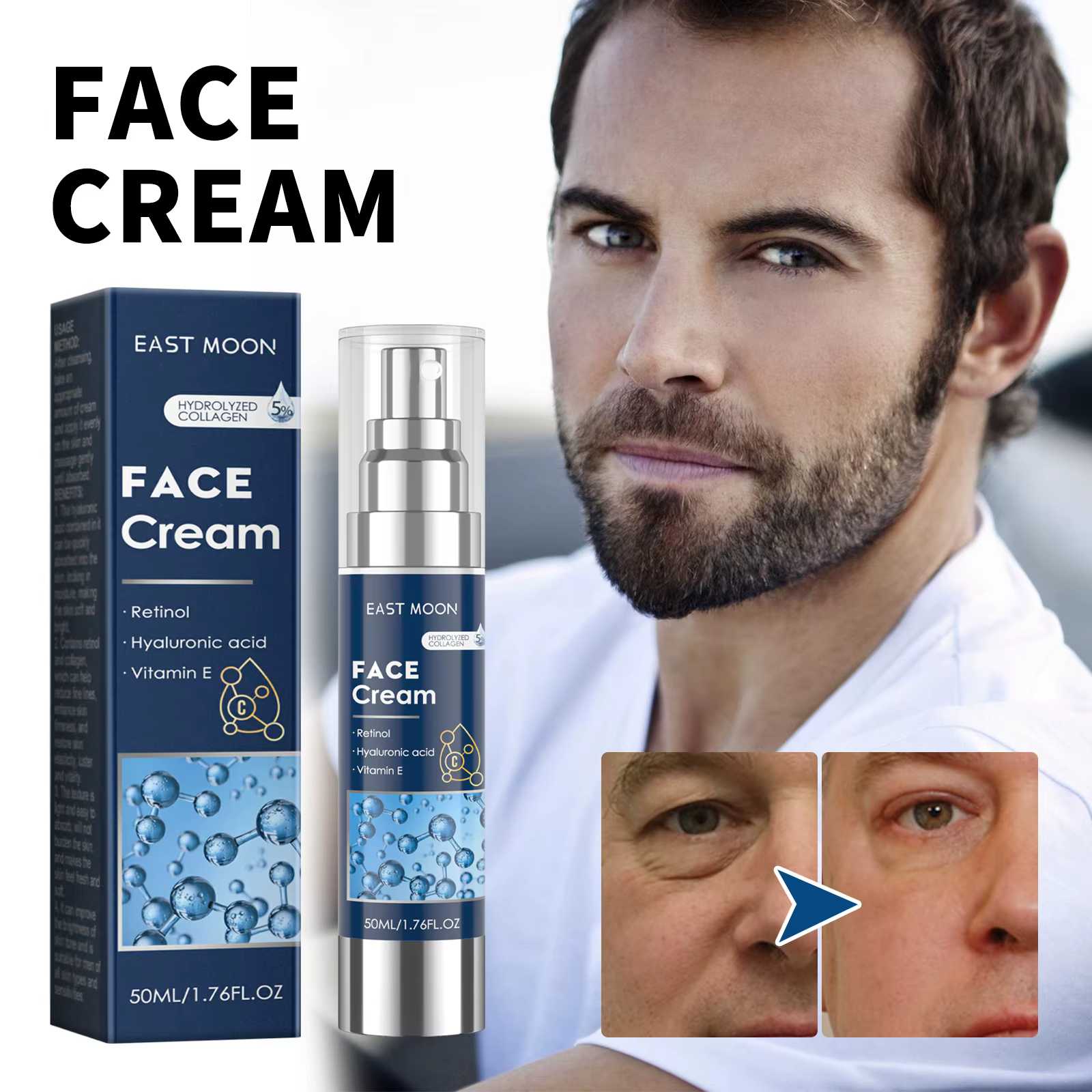 Crème pour le visage au rétinol pour hommes