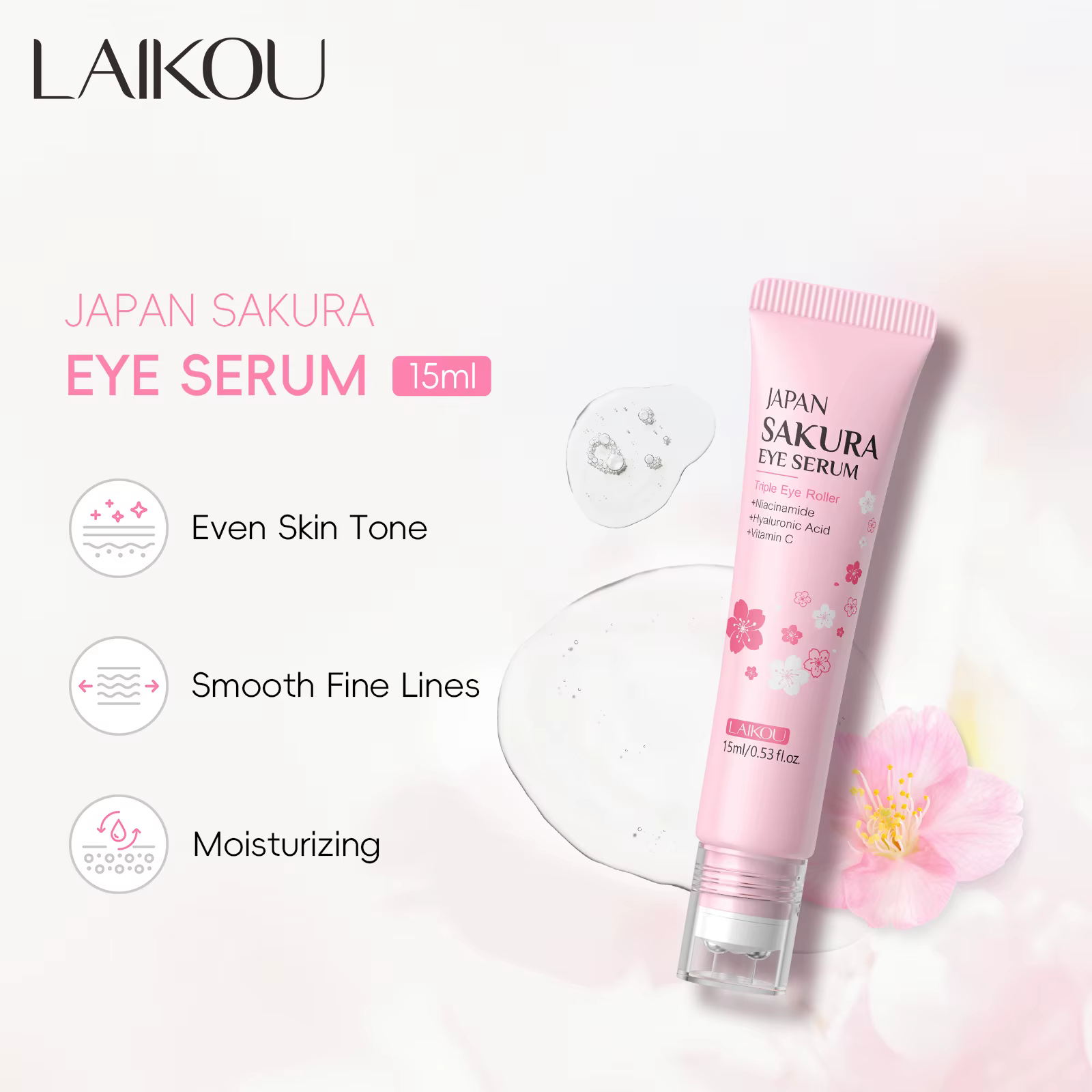 Sérum pour les yeux LAIKOU Sakura Roller 15ml