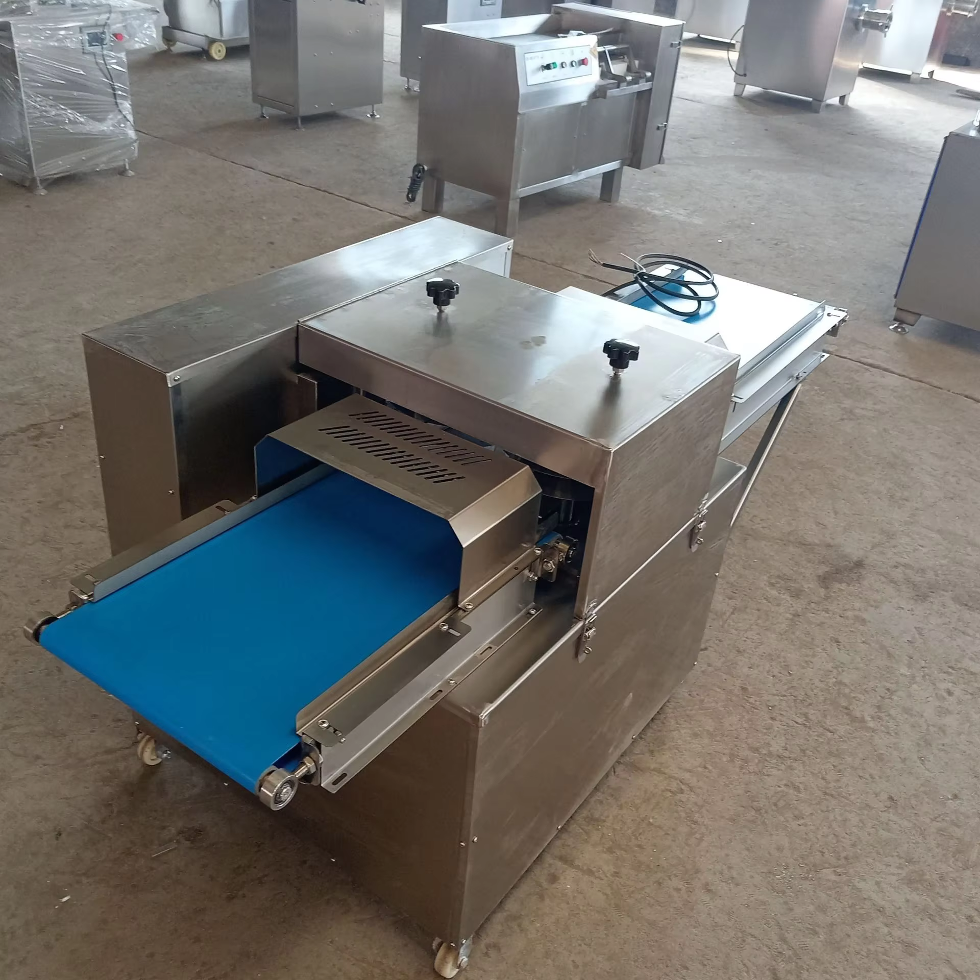 Trancheuse de viande fraîche de poitrine de poulet cru Machine commerciale trancheuse de viande fraîche Machine de découpe de viande