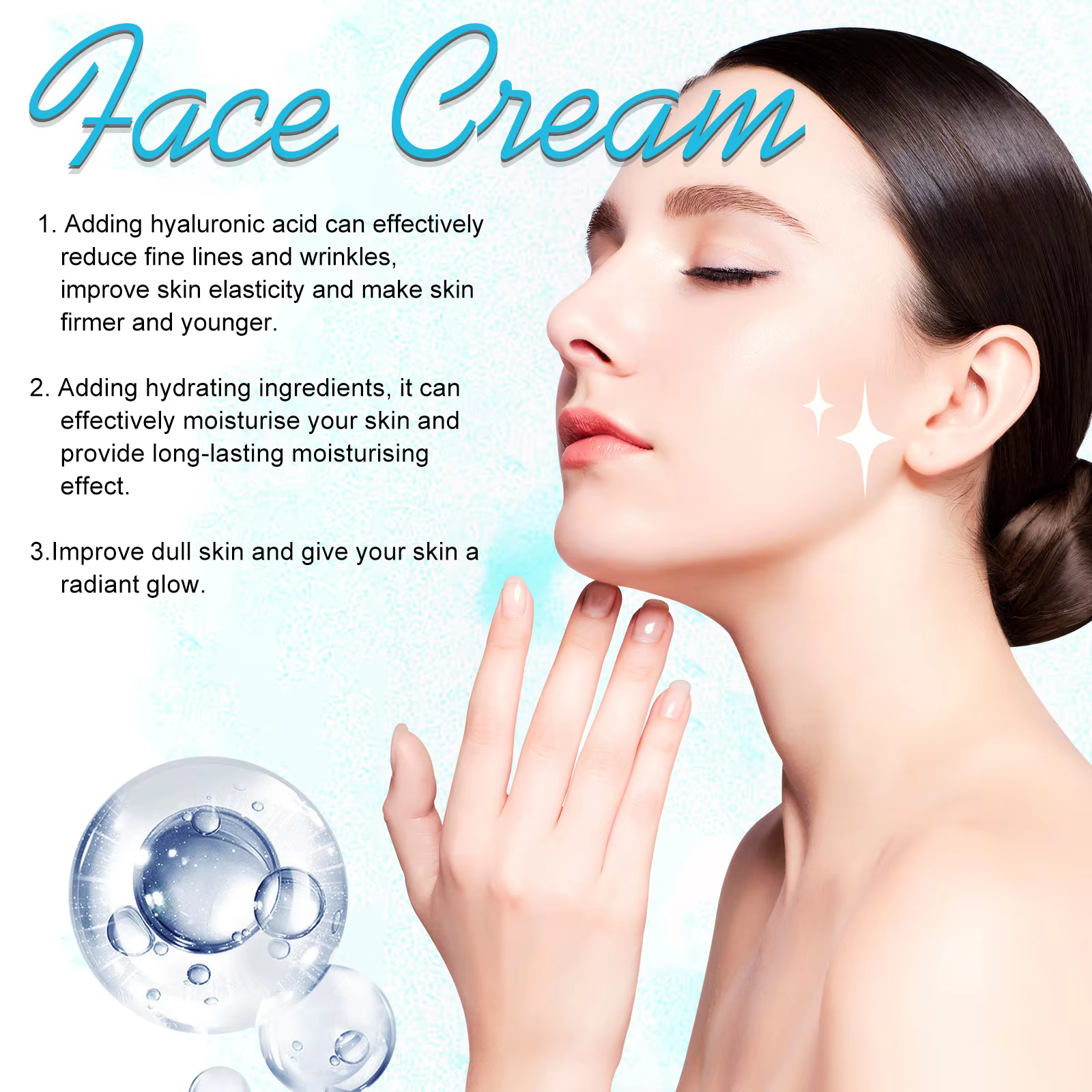 Crème à l'acide hyaluronique pour le visage