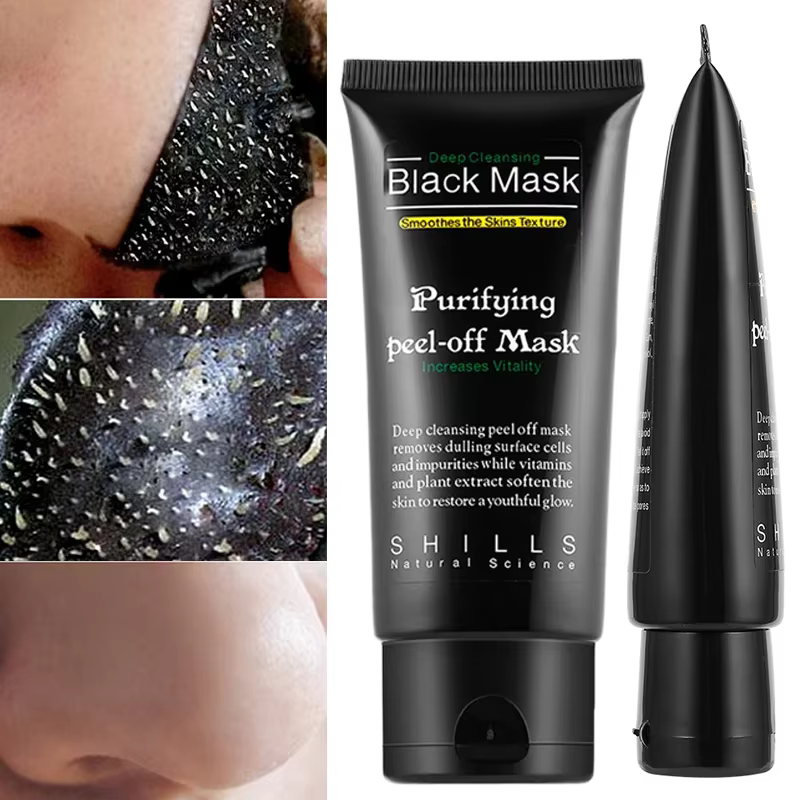 Charbon de bambou nouvelle aspiration visage nettoyage en profondeur masque de boue noire dissolvant de points noirs
