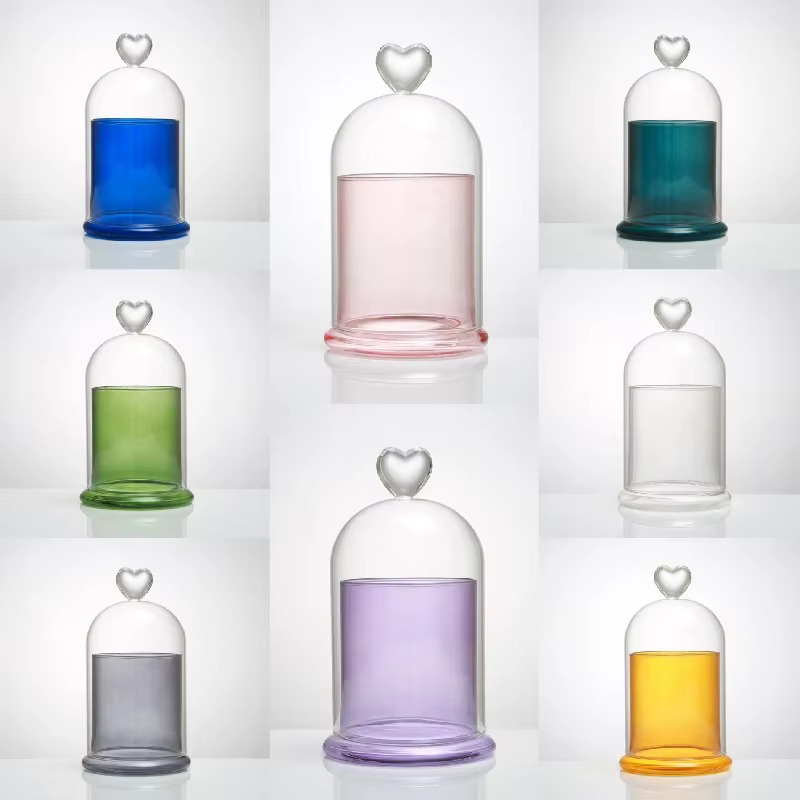 Ornements de tasse de bougie en verre, bouteille décorative en cristal d'huile essentielle, verre d'aromathérapie ci-après, accessoires de décoration pour la maison