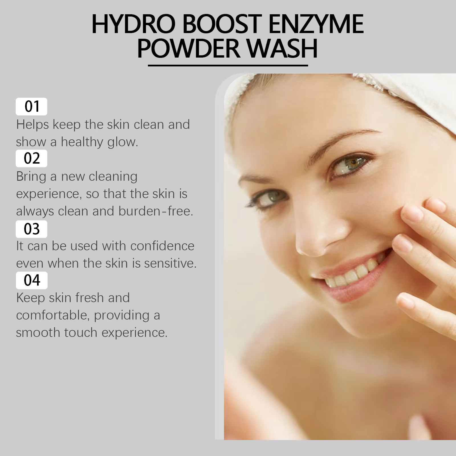 Poudre pour le visage enzymatique