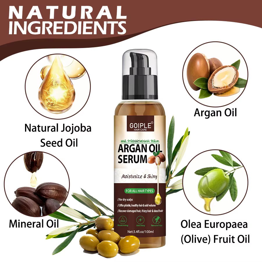 Sérum à l'huile d'argan pour cheveux abîmés