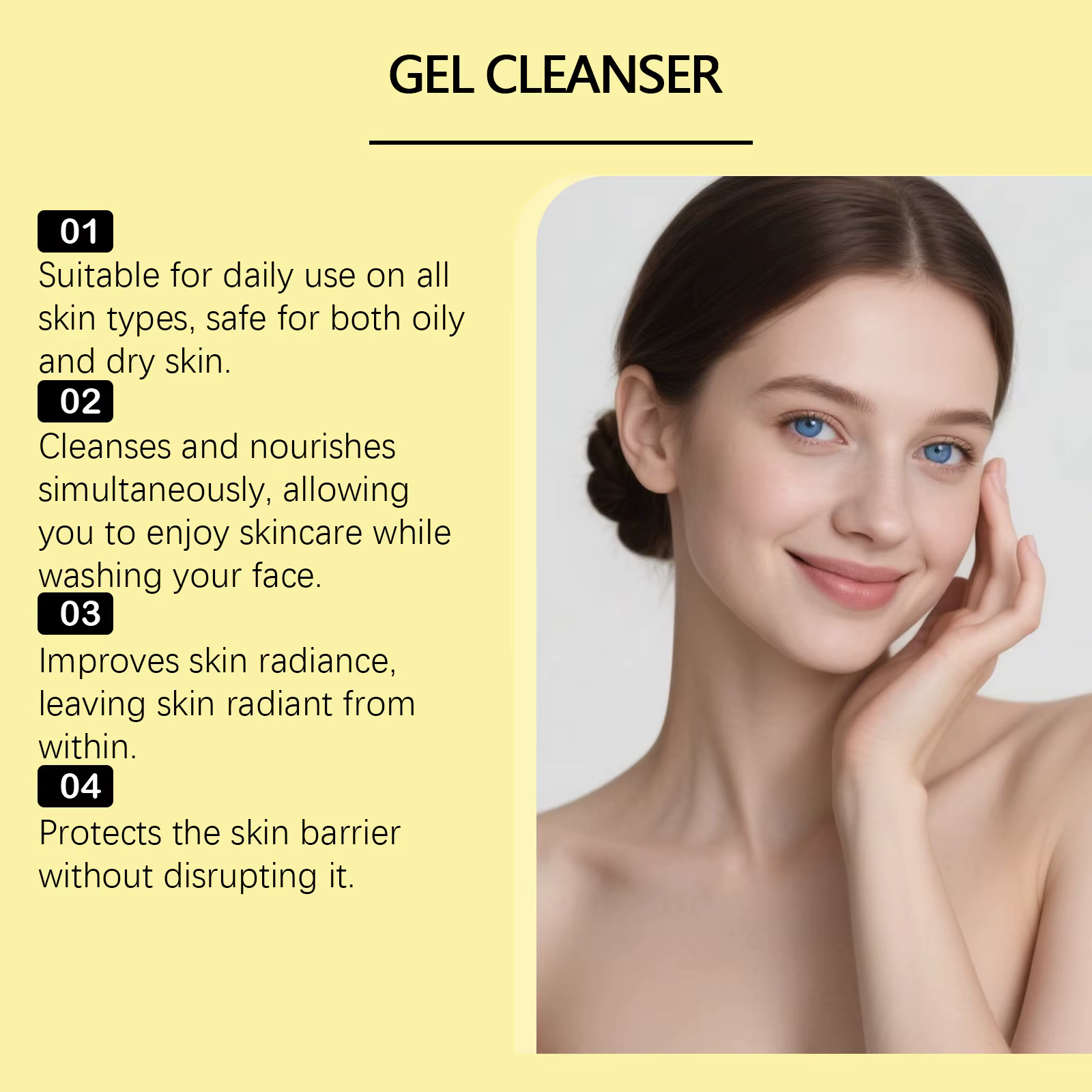 Nettoyant pour le visage au curcuma et à la vitamine C