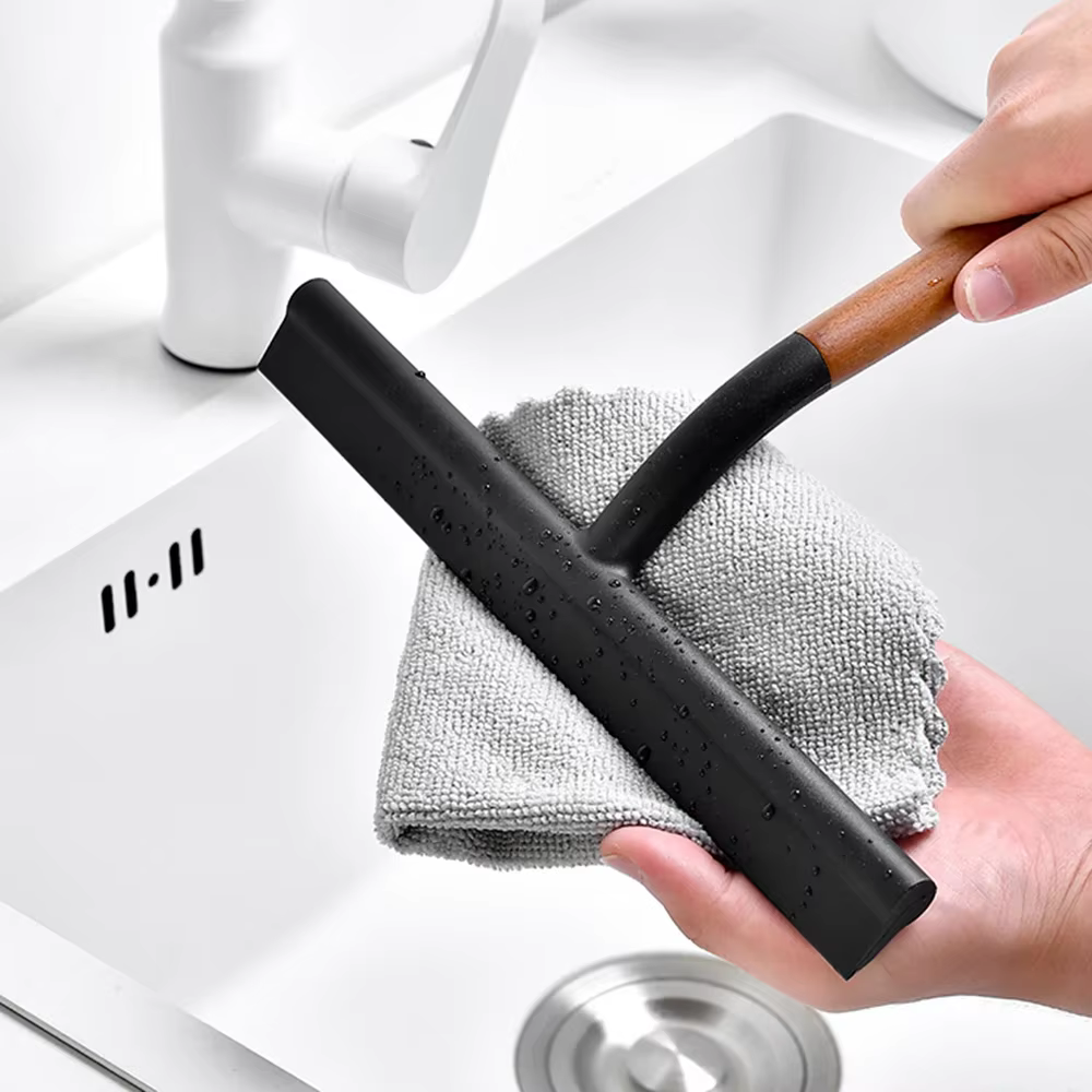 Petit essuie-glace polyvalent en Silicone pour salle de bains, grattage de lavage, outil de nettoyage de vitres de cuisine et de vitres domestiques