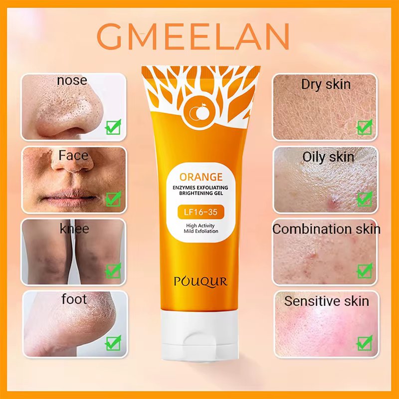Gel exfoliant Orange crème hydratante visage gommage pour le corps Gel nettoyage en profondeur hydratant