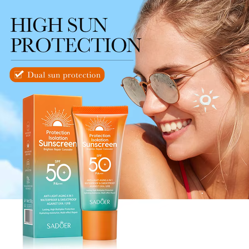 Crème solaire Spf 50 + pour protection faciale