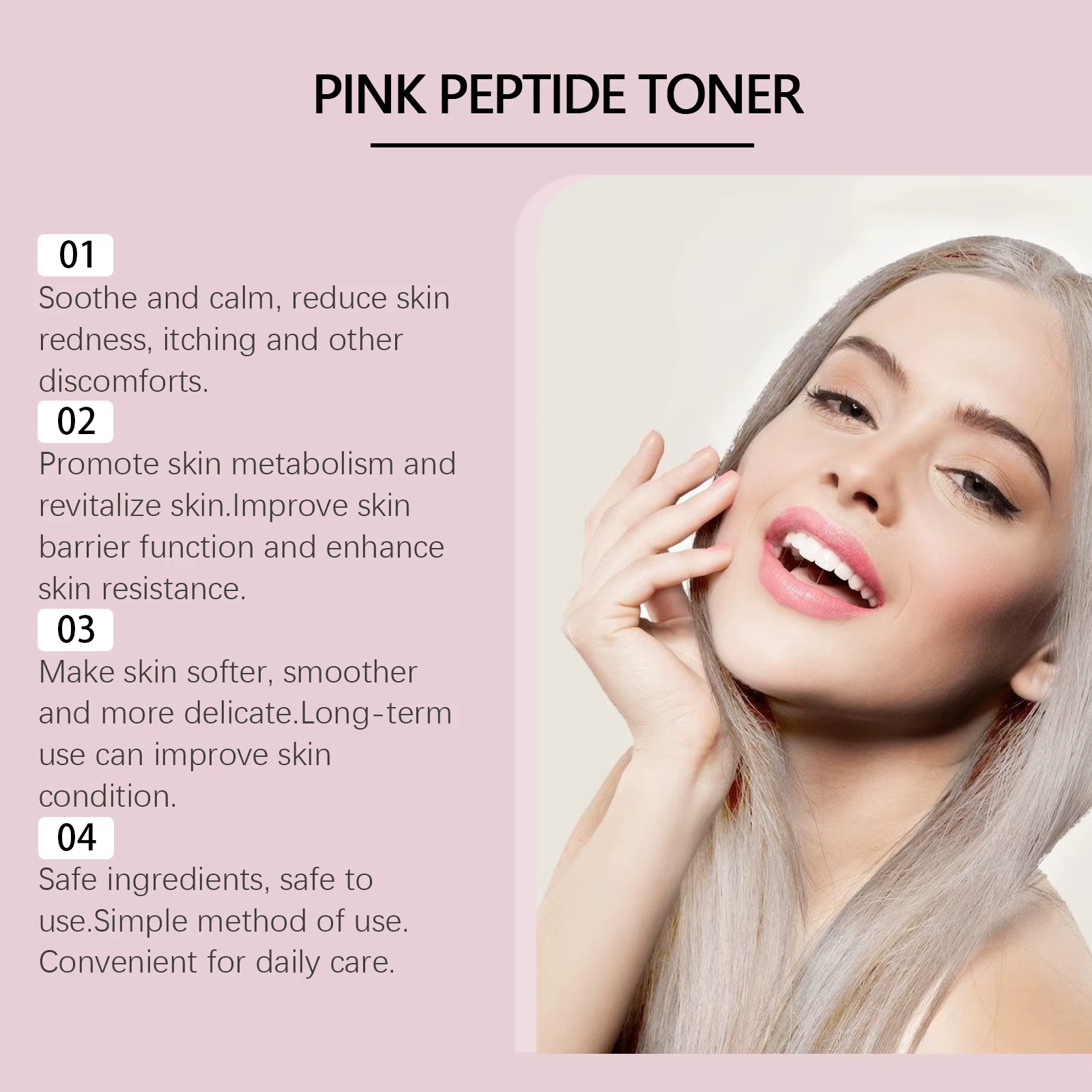 Tonique à l'essence de Rose brillant pour la peau