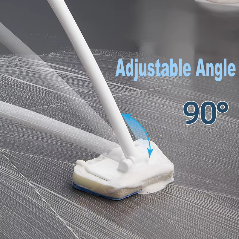 Brosse de nettoyage d'éponge de salle de bain, outil multifonctionnel, brosses de baignoire amovibles à Long manche pour sol domestique, brosse pour carrelage en céramique