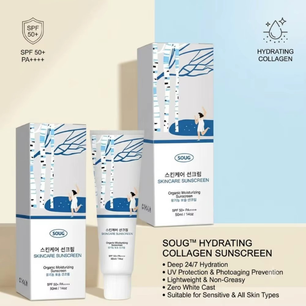 Crème solaire au collagène SOUG SPF50+ PA++++ hydratante
