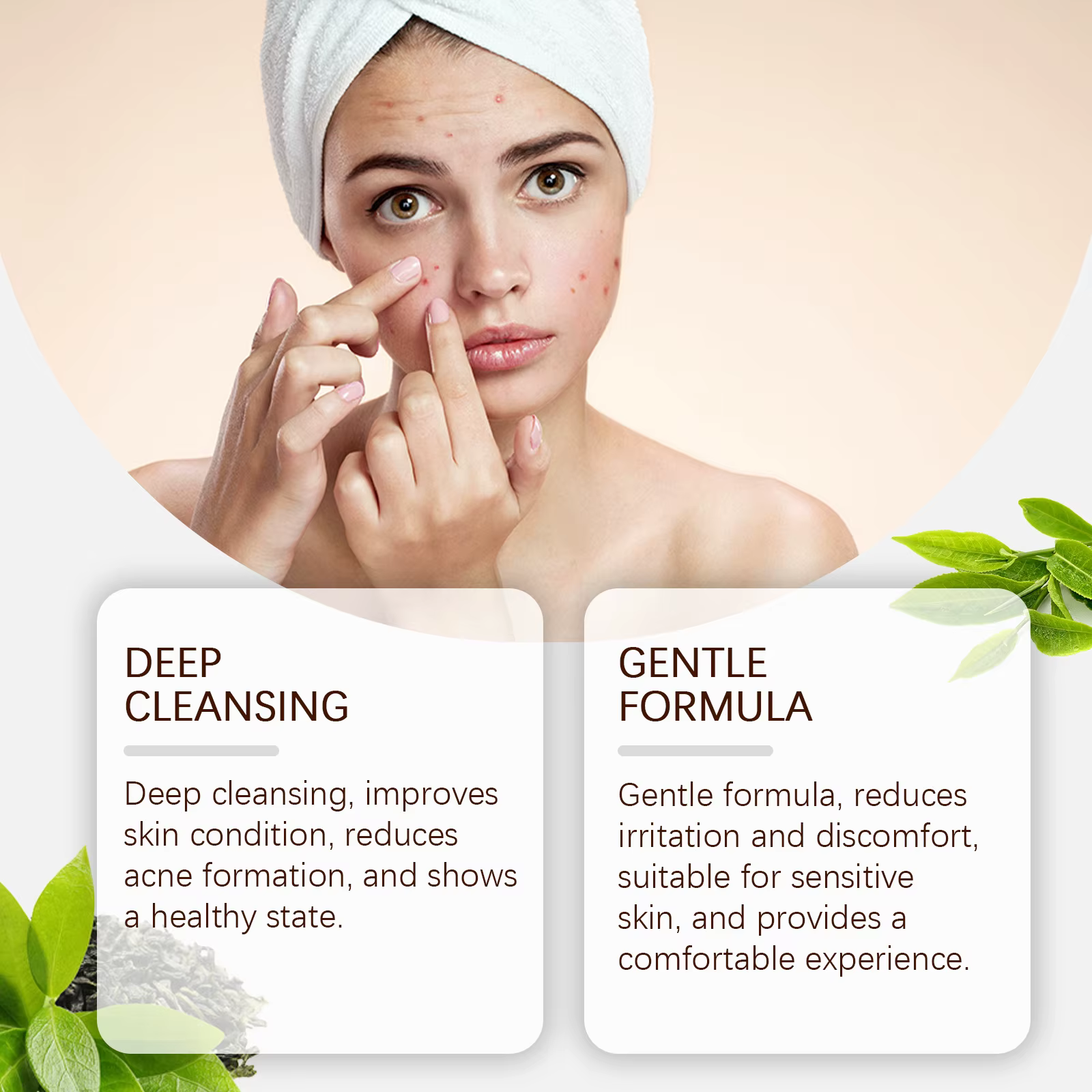 Crème de traitement de l'acné pour le visage