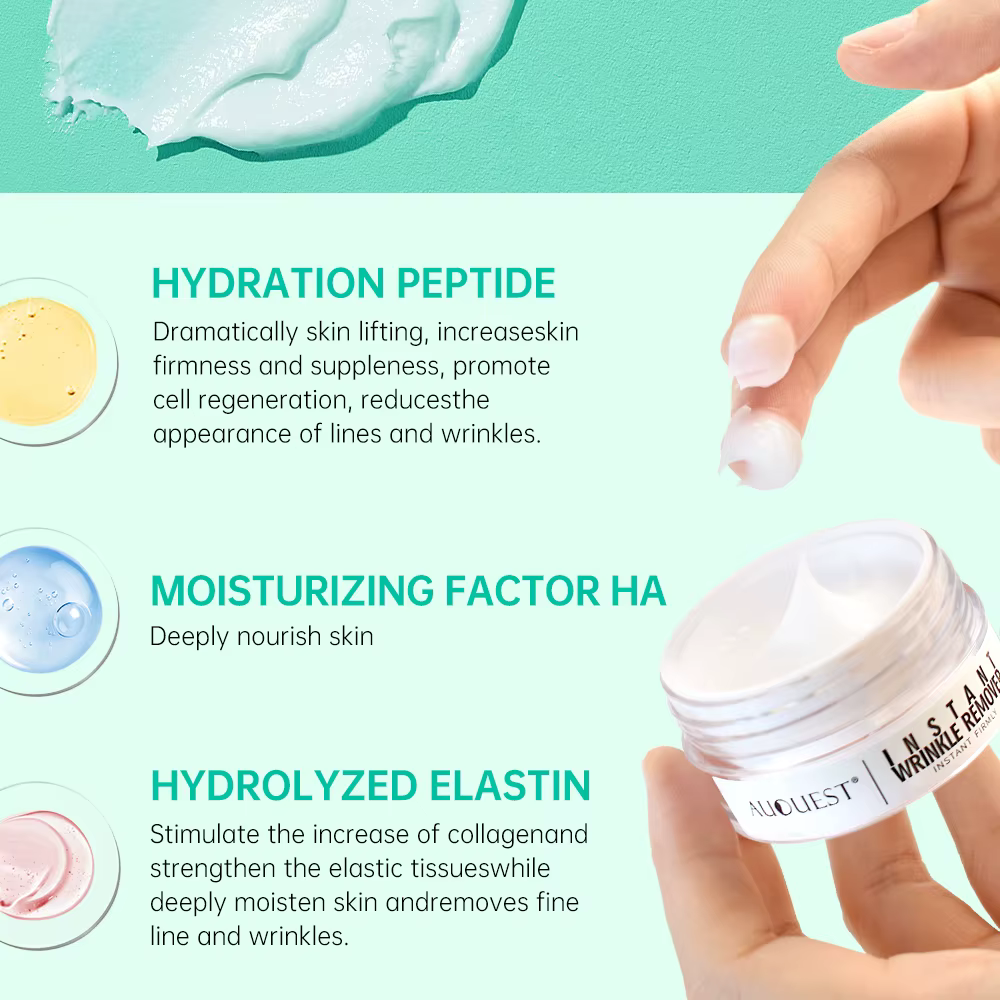 AUQUEST 5 secondes crème Anti-rides instantanée pour le visage Peptide Anti-âge Lifting raffermissant nourrir