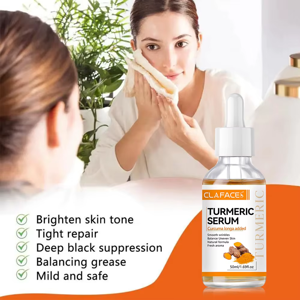 Sérum hydratant pour le visage au curcuma