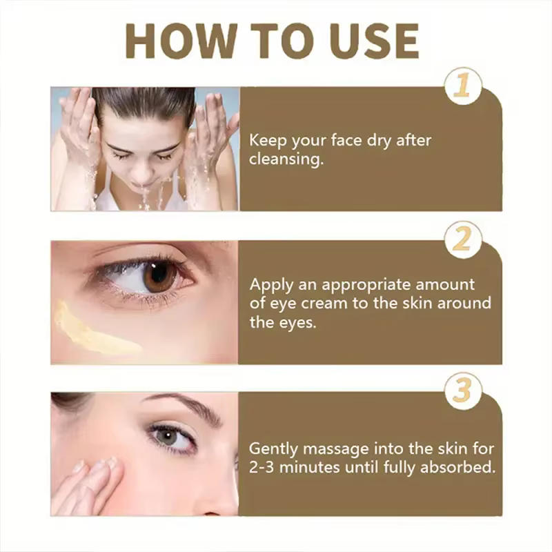 Crème pour les yeux à effet liftant instantané 5 en 1. Résultats en 2 minutes. Lisse les poches sous les yeux, raffermit, hydrate en profondeur. Peptides de caféine, acide hyaluronique. 20g.
