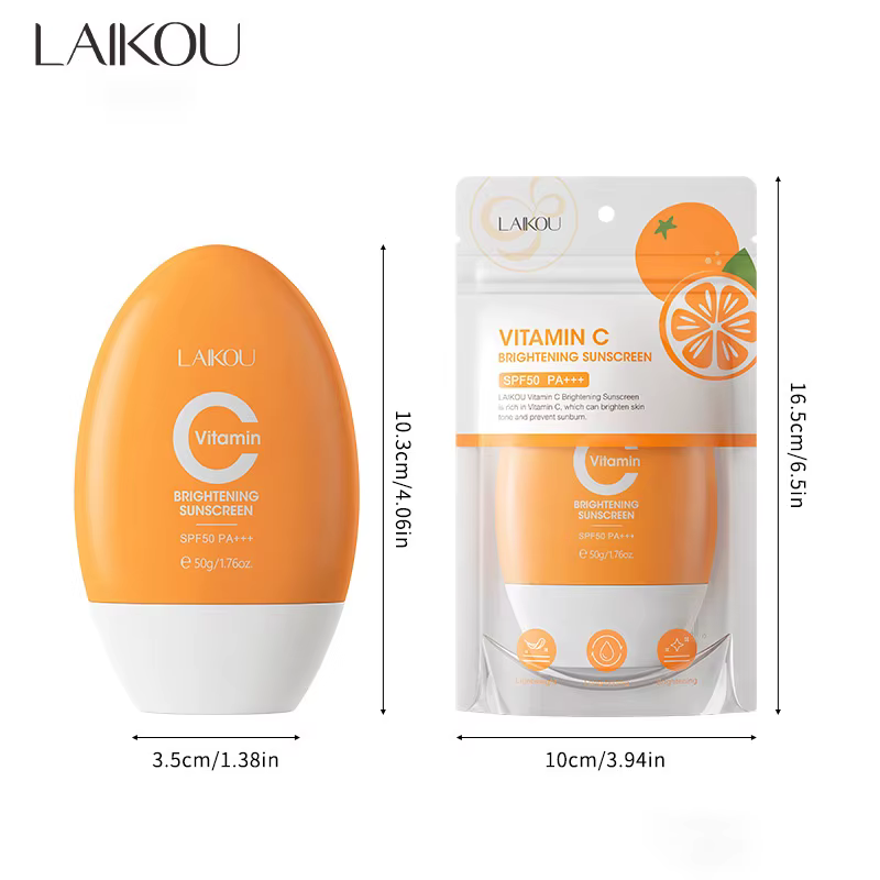 LAIKOU Crème Solaire Visage Vitamine C Ultra SPF50