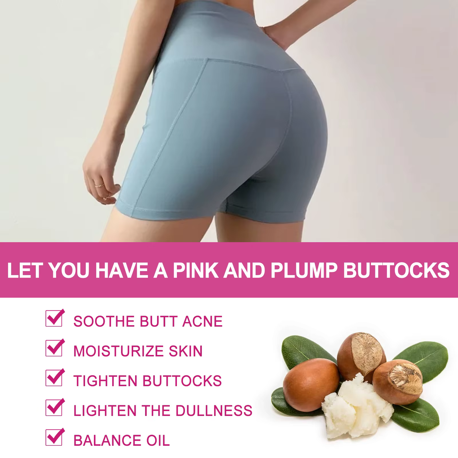 EELHOE 100ml crème de traitement des taches d'acné des fesses supprimer les boutons hydratant peau éclaircir lisse