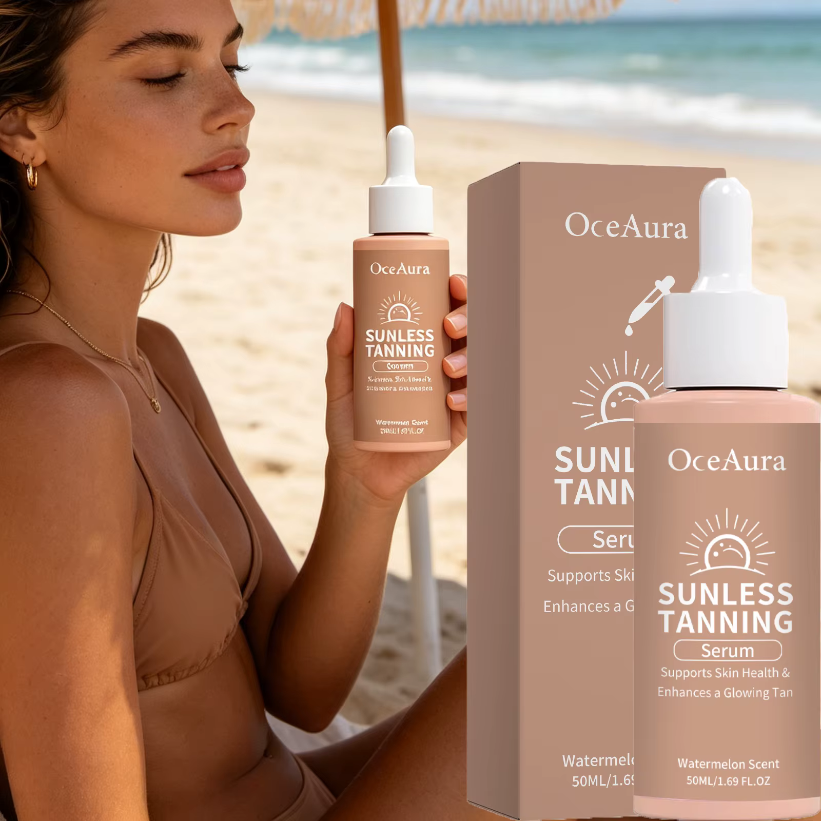 Sérum autobronzant naturel pour le corps