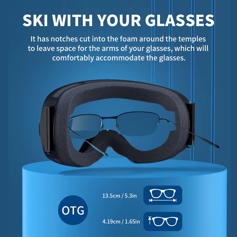 Lunettes de Ski Anti-buée Double couche UV400 grandes lunettes de Ski masque de Ski Snowboard hommes femmes lunettes de neige
