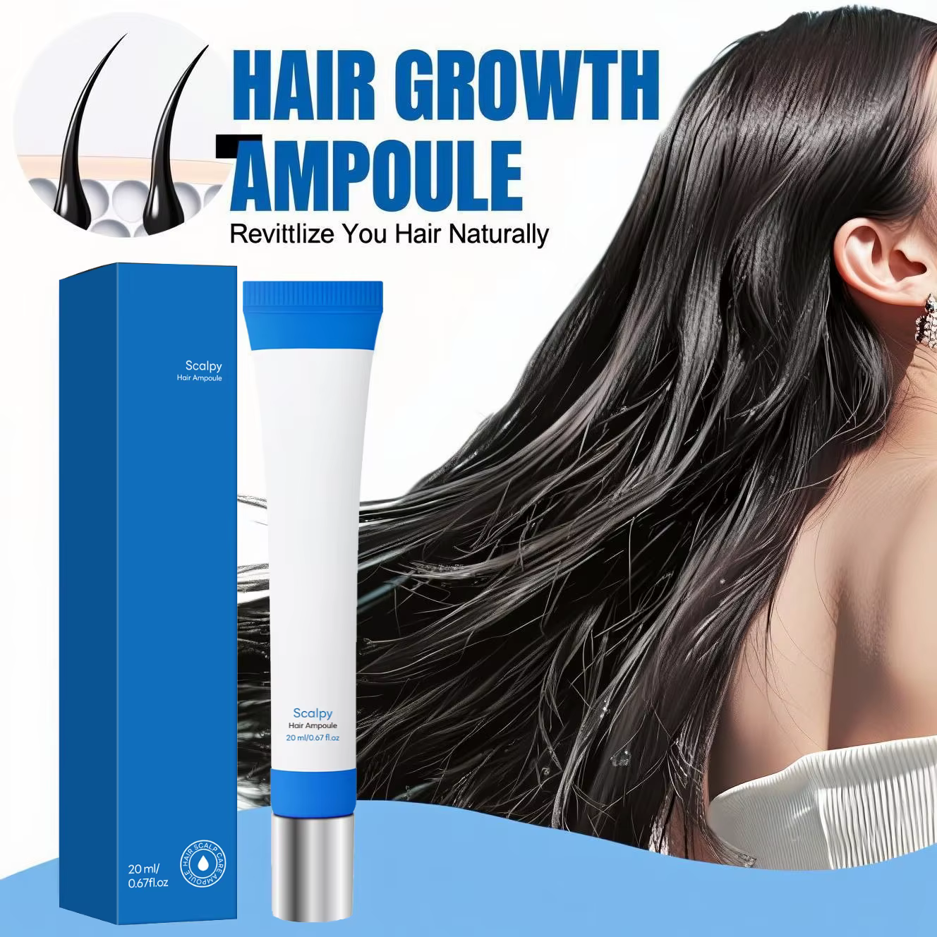 Sérum fortifiant pour les racines des cheveux - Avec kératine hydrolysée et niacinamide