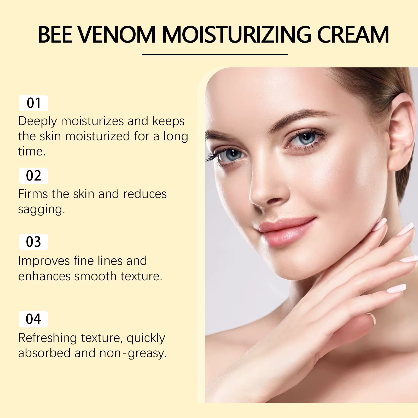  EELHOE crème pour le corps au venin d'abeille hydratation en profondeur hydratant Lifting de la peau Anti-affaissement