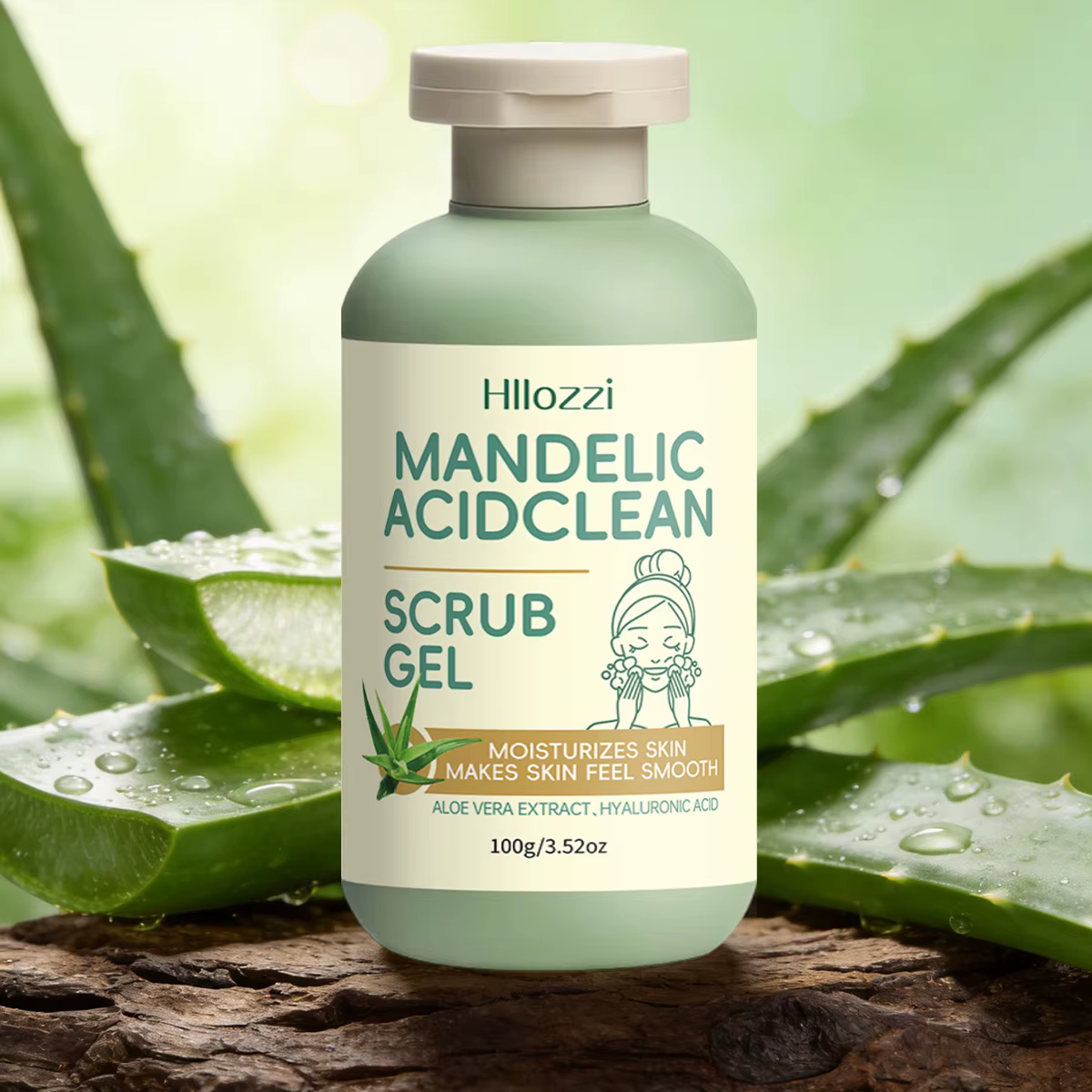 Gel nettoyant exfoliant à l'acide amandin