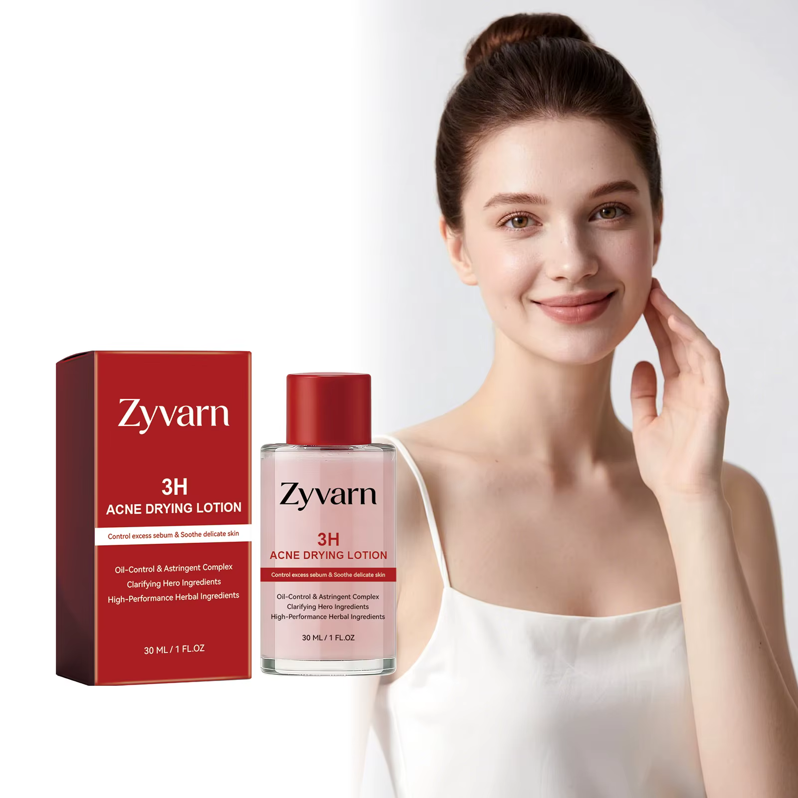 Essence concentrée contre l'acné à l'acide salicylique rose 30 ml - Contient de l'acide salicylique, de l'acide lactique, de la calamine, double soin à double acide