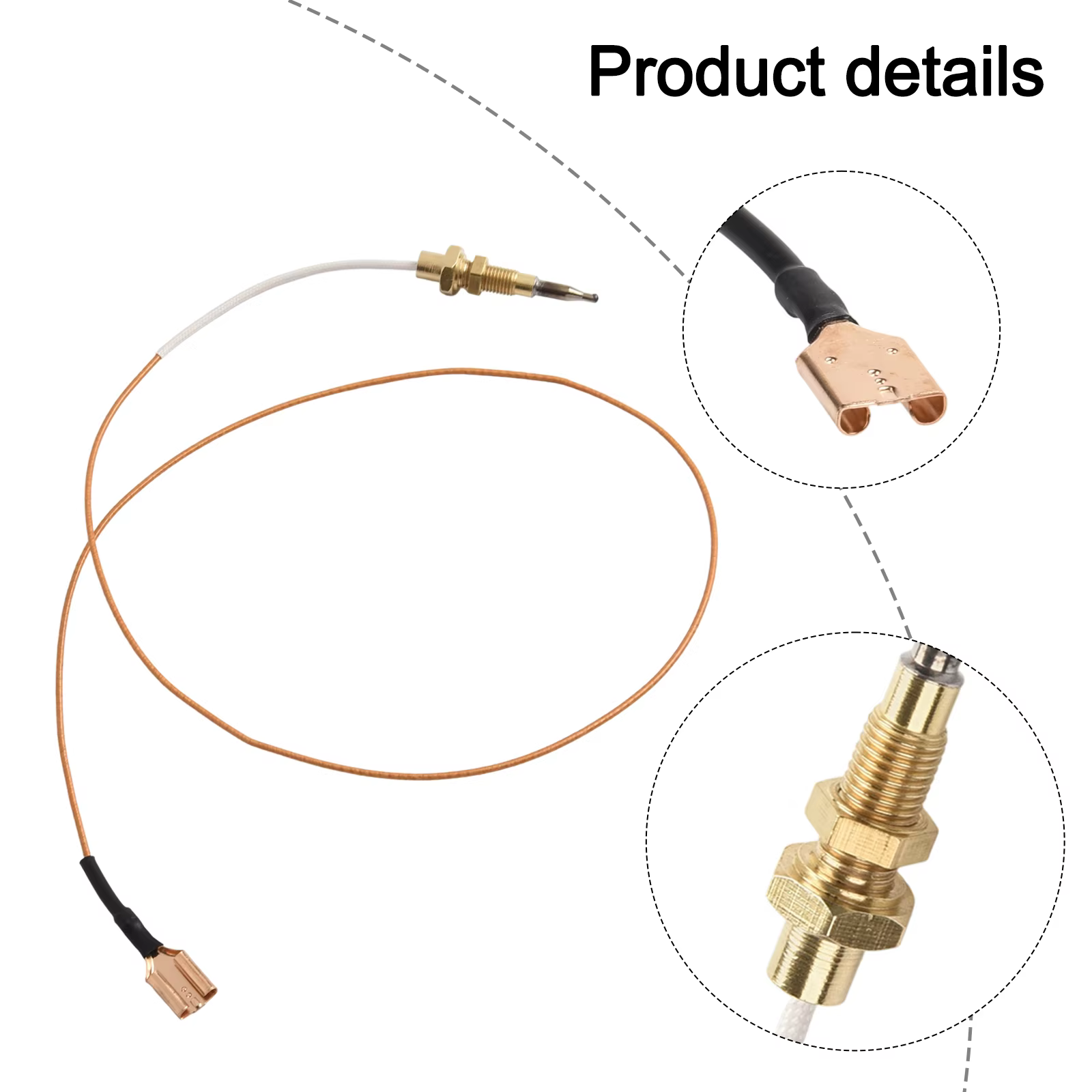 Kit de Thermocouple à gaz universel, 600mm/1200mm, poêle à gaz, chauffage, brûleur, pièces de rechange pour cheminée, 1 pièce