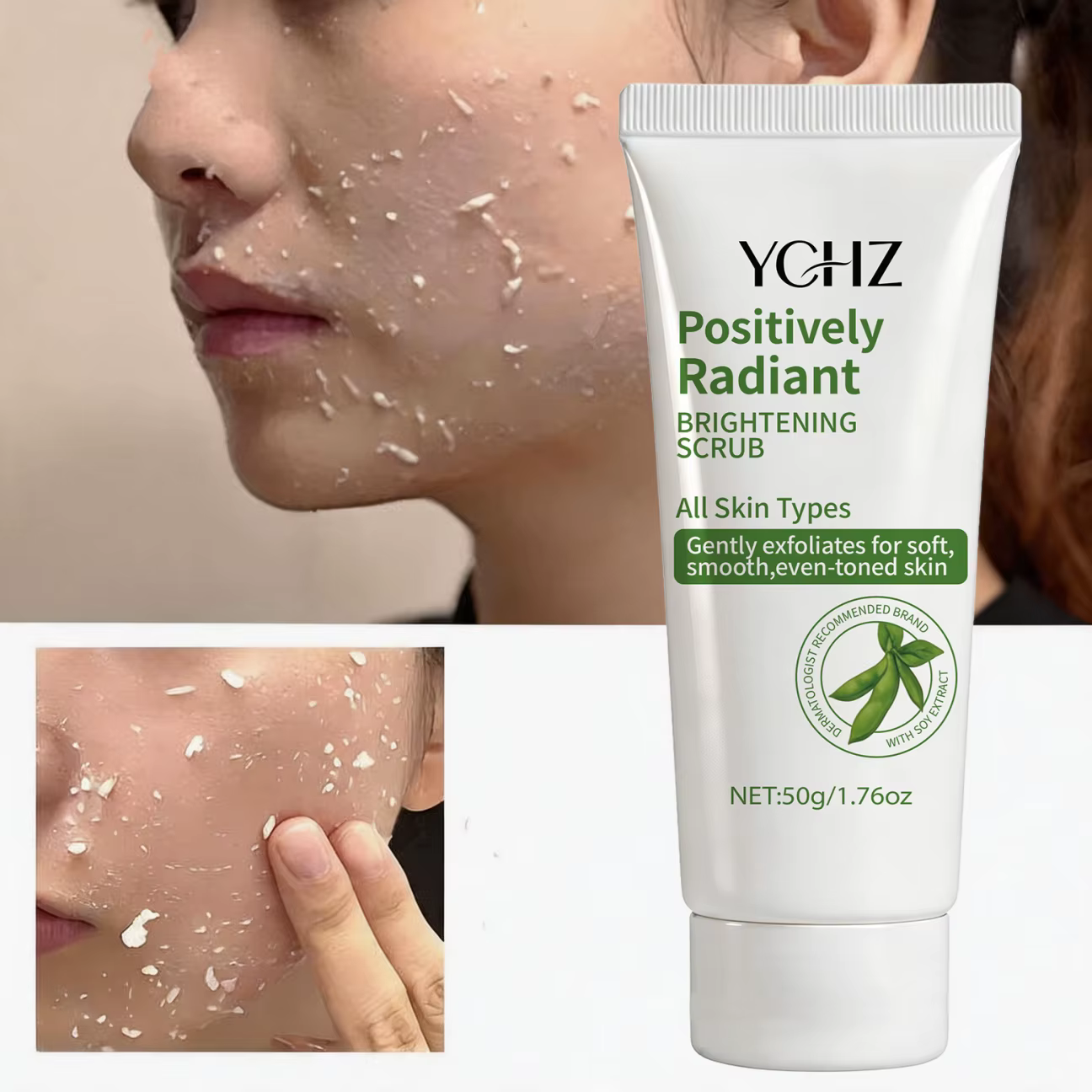 Gel nettoyant exfoliant pour une peau éclatante