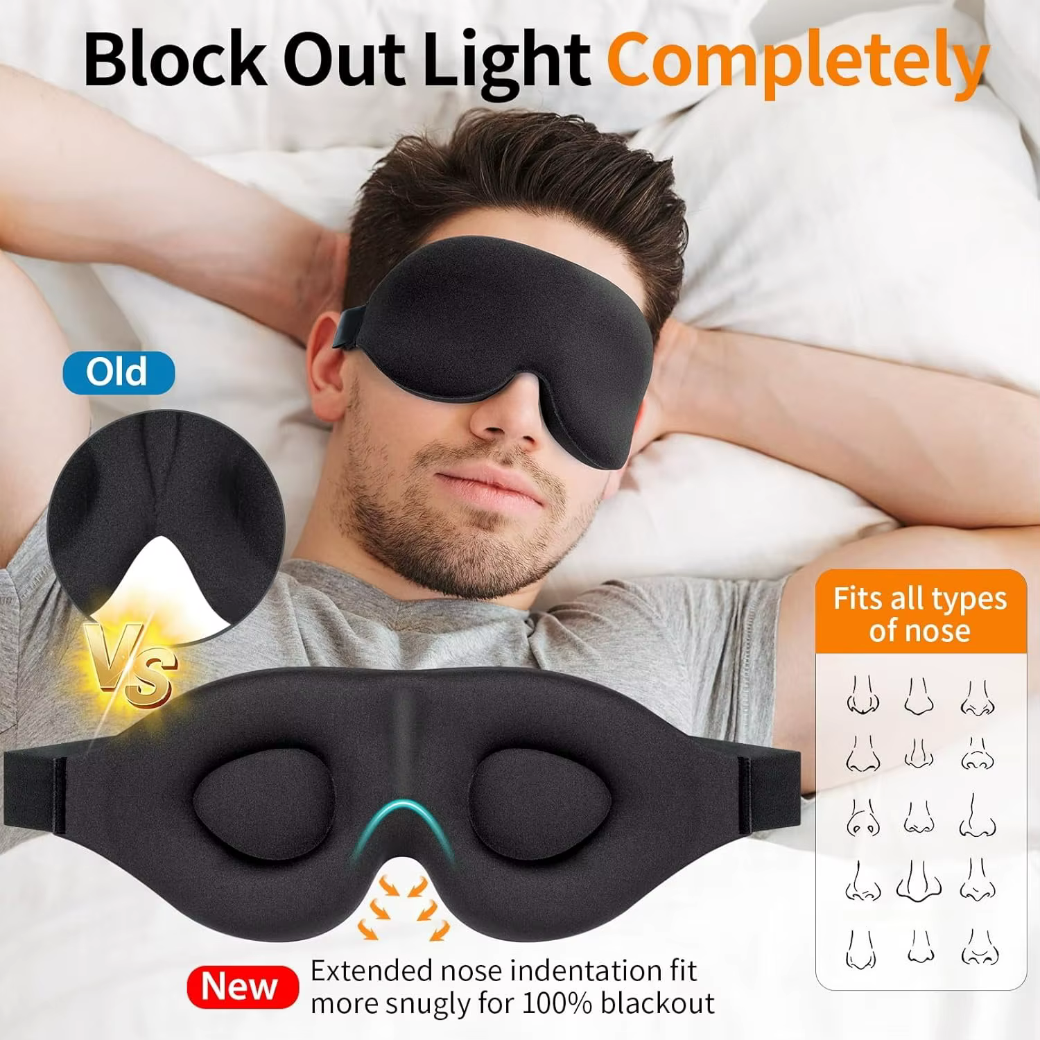 Masque pour les yeux 3D profilé