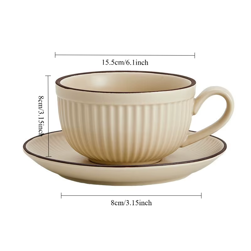 Tasse à café en céramique INS de haute qualité 250ml-300ml, tasse à latte, cappuccino, mocha, style européen, petite tasse de luxe