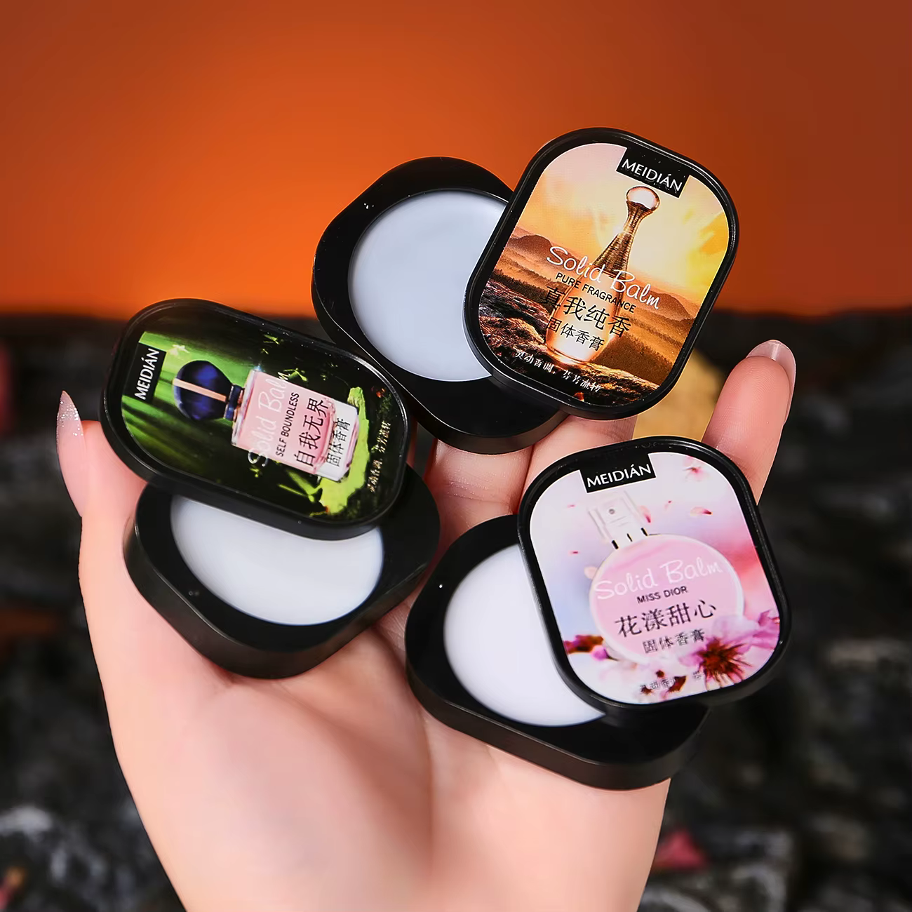 Crème parfumée solide, parfum longue durée