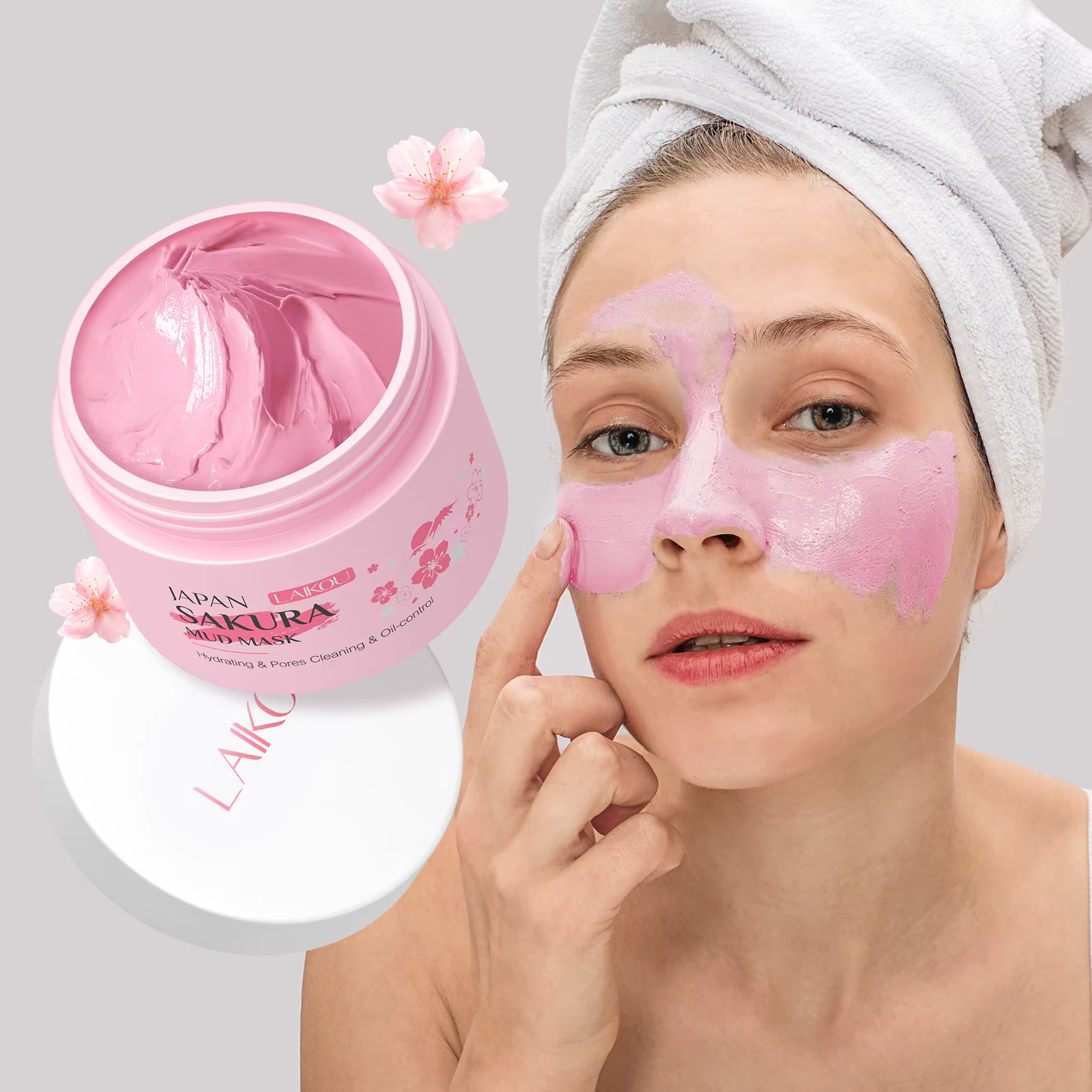 Masque Sakura pour le nettoyage du visage Maseczka dissolvant de tête noire Mascara soins de la peau