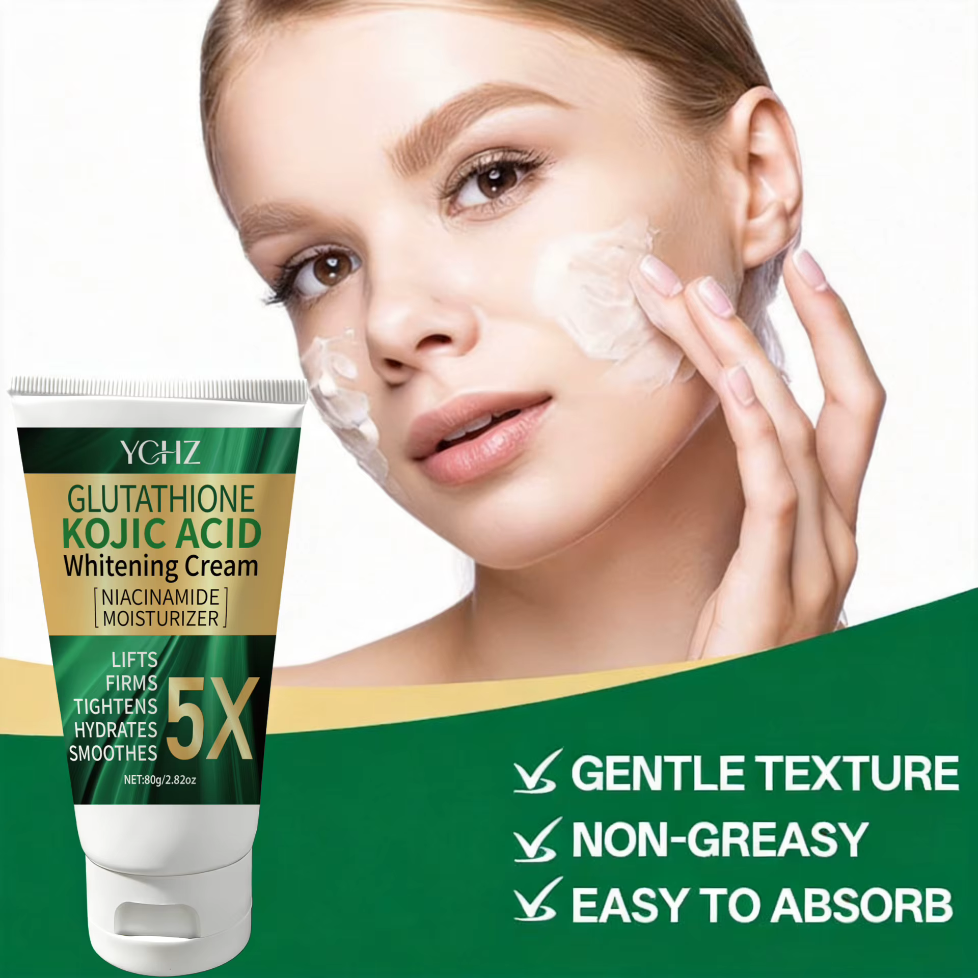 Crème pour le visage à l'acide kojique 5X