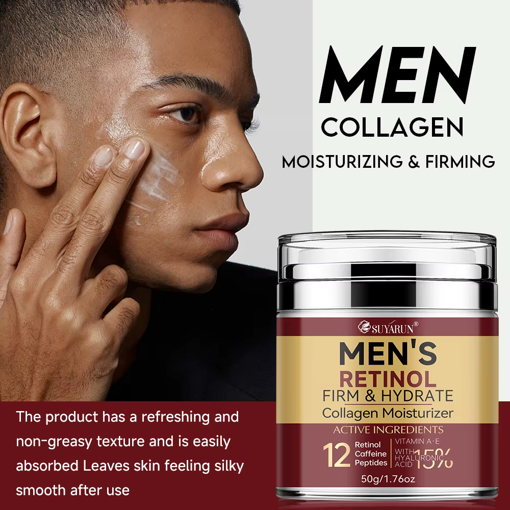 Crème pour le visage pour hommes au collagène et au rétinol – Anti-âge
